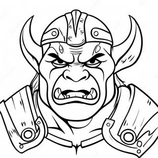 Colorful Orc Warrior Coloring Page 52274-41357