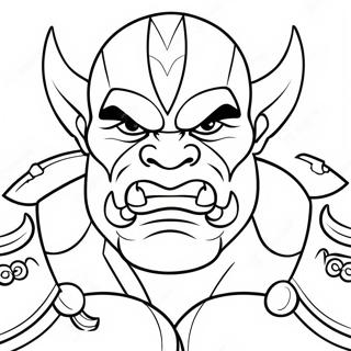 Colorful Orc Warrior Coloring Page 52274-41358