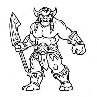 Colorful Orc Warrior Coloring Page 52274-41359