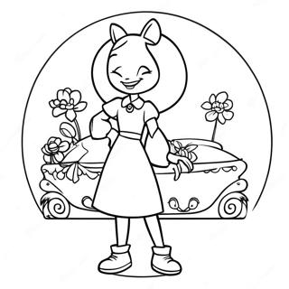 Penny Proud In Stylish Outfit Coloring Page 52294-58890