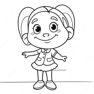 Penny Proud In Stylish Outfit Coloring Page 52294-58891