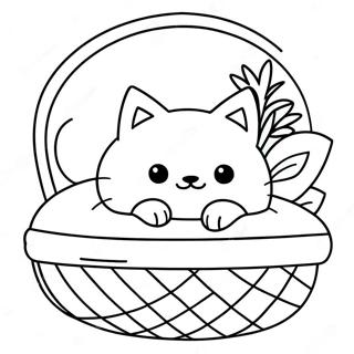 Cat Sleeping Coloring Pages