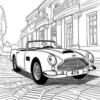 Klassisches Aston Martin Sportwagen Ausmalbild 52324-41401