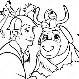 Kristoff And Sven Coloring Pages