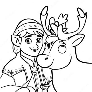 Kristoff And Sven Coloring Page 52373-41431