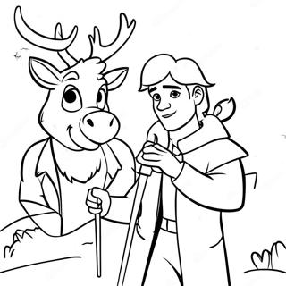 Kristoff And Sven Coloring Page 52373-41432