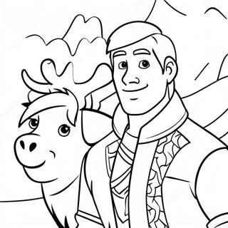 Kristoff And Sven Coloring Pages