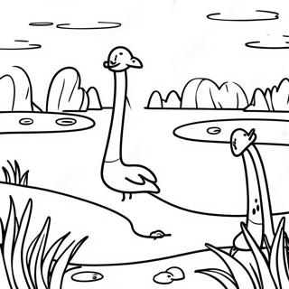 Wetlands Nature Scene Coloring Page 52383-41434