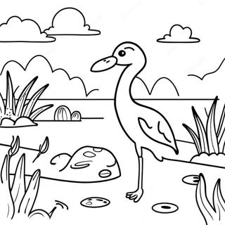 Colorful Wetlands Animals Coloring Page 52384-41472