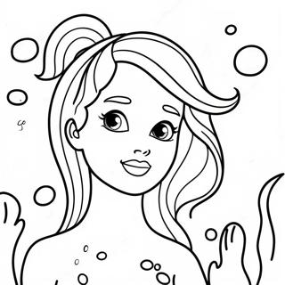 Barbie Swimming Underwater Coloring Page 52394-41442