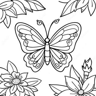 Colorful Butterfly Coloring Page 5241-4185