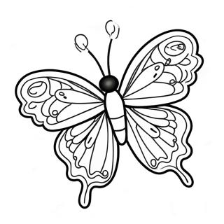 Colorful Butterfly Coloring Page 5241-4186