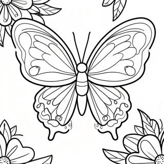 Colorful Butterfly Coloring Page 5241-4188