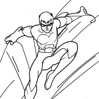 Nightwing In Dramatic Pose Coloring Page 52424-41466