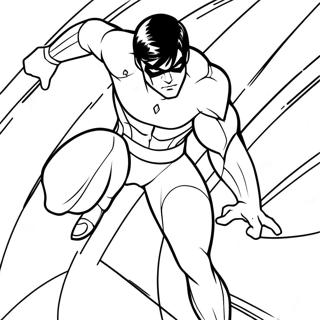 Nightwing In Dramatic Pose Coloring Page 52424-41468