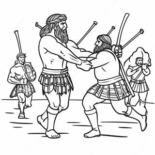 Scottish Highland Games Coloring Page 52434-41475