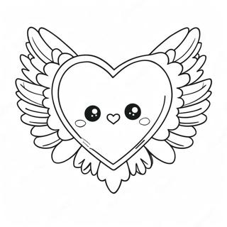 Heart With Wings Coloring Pages