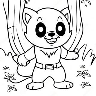 Cute Wolverine In A Forest Coloring Page 52454-41490