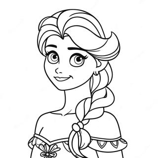 Elsa Christmas Coloring Pages