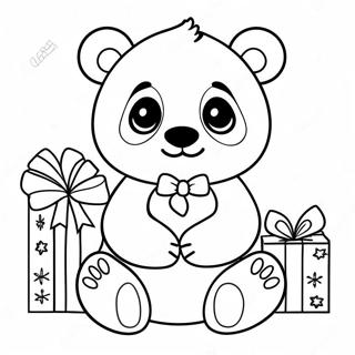 Christmas Panda Coloring Page 52483-41510