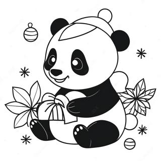 Christmas Panda Coloring Page 52483-41511