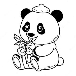 Christmas Panda Coloring Page 52483-41512