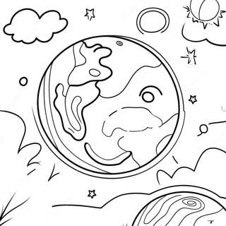 Colorful Planet Coloring Page 52494-41533