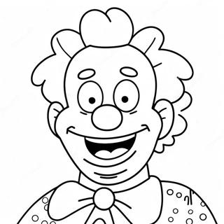 Funny Krusty The Clown Coloring Page 52584-41617