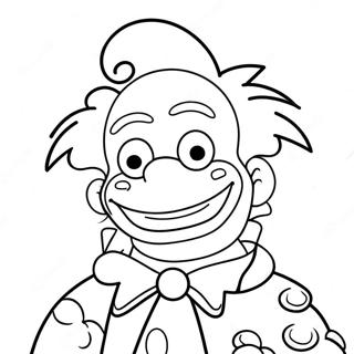 Funny Krusty The Clown Coloring Page 52584-41618