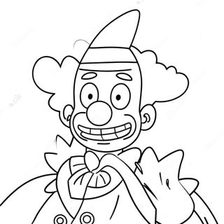 Funny Krusty The Clown Coloring Page 52584-41619