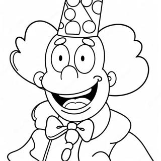 Funny Krusty The Clown Coloring Page 52584-41620