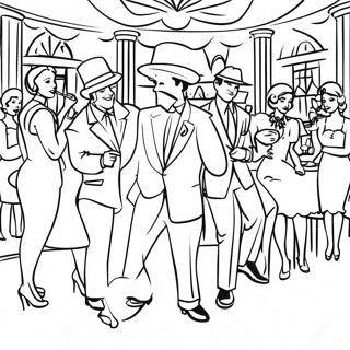 Gatsby's Lavish Party Coloring Page 52594-41597