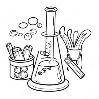 Stem Science Experiment Coloring Page 5260-4190