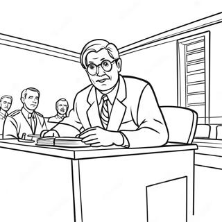 Funny Lawyer In Court Coloring Page 52634-41629