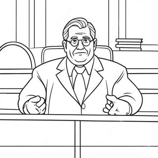 Funny Lawyer In Court Coloring Page 52634-41630