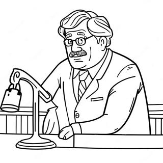 Funny Lawyer In Court Coloring Page 52634-41631