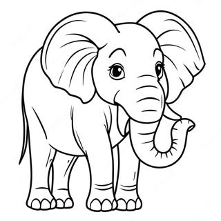 African Elephant Coloring Pages