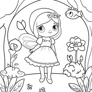 Whimsical Fairycore Garden Coloring Page 52724-41710