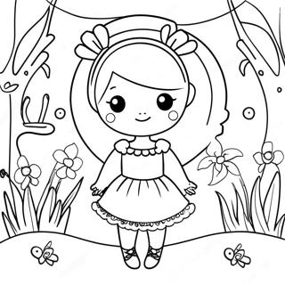 Whimsical Fairycore Garden Coloring Page 52724-41712