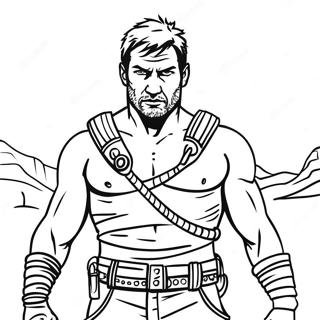 Fierce Mad Max Warrior Coloring Page 52784-41749