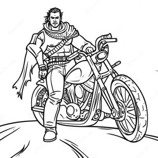 Fierce Mad Max Warrior Coloring Page 52784-41751