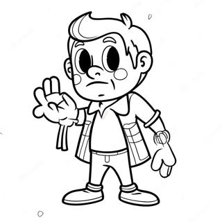 Apologetic Cartoon Character Sorry Coloring Page 52804-41779