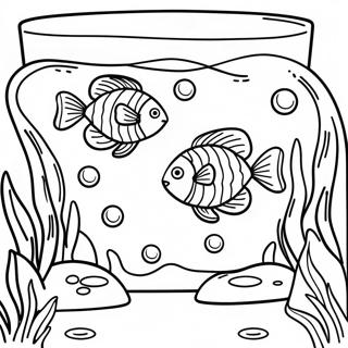 Fish Tank Underwater Scene Coloring Page 52833-41789