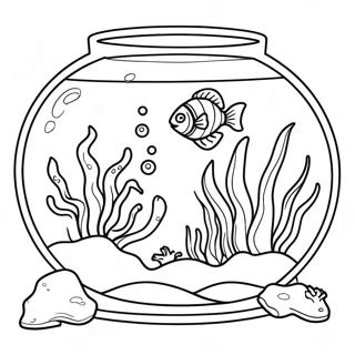 Fish Tank Underwater Scene Coloring Page 52833-41790