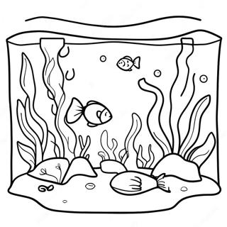 Fish Tank Underwater Scene Coloring Page 52833-41791