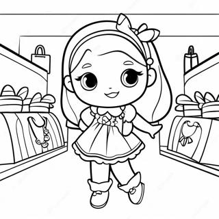 Cute Shoppies In Fashion Outfits Coloring Page 52844-41817