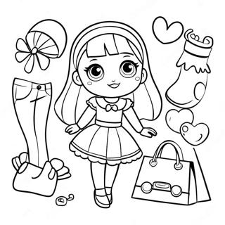 Cute Shoppies In Fashion Outfits Coloring Page 52844-41818