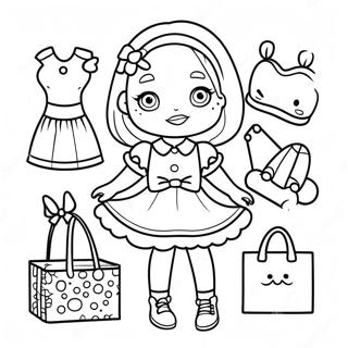 Cute Shoppies In Fashion Outfits Coloring Page 52844-41819