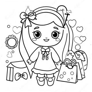 Cute Shoppies In Fashion Outfits Coloring Page 52844-41820