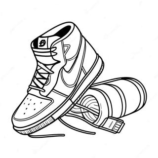 Stylish Hypebeast Sneaker Coloring Page 52874-41844